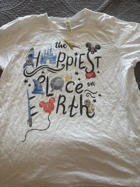 Disney 'The Happiest Place on Earth' White Kids T-Shirt